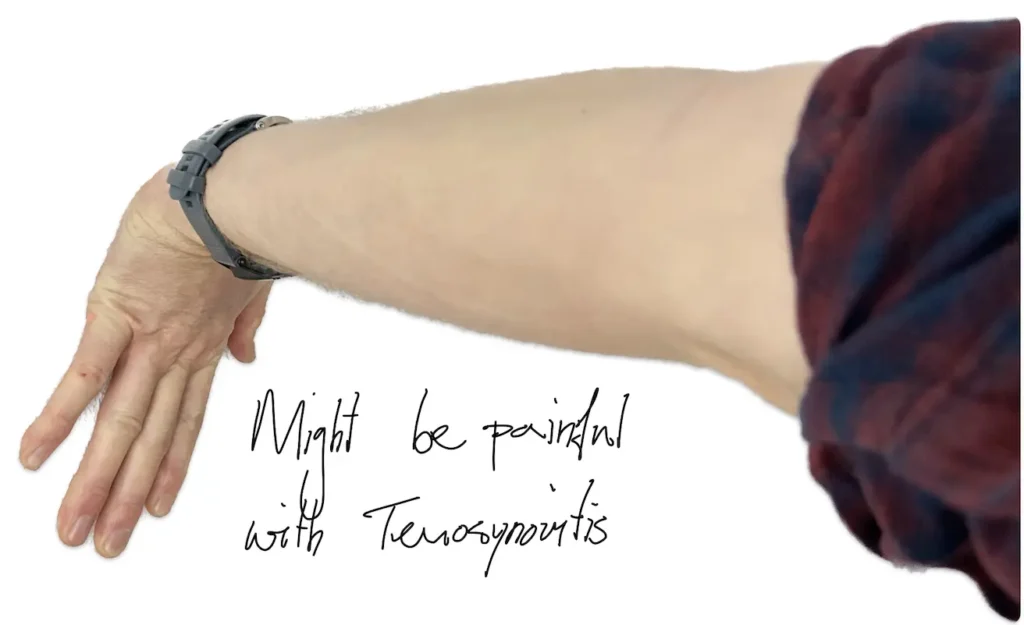 Unterarm Auslegerarm gegen Wand